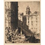 Sir Frank Brangwyn RA HRSA RSW RWS PRBA RE HRMS ROI (1867-1956)The Rialto, VeniceSigned in pencil,