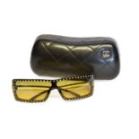 Chanel, a Pair of Rimless Sunglasses, Circa 2009 set with diamante detail to the edge of the lenses,