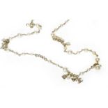 Chanel, a Faux Pearl and Chain Link Charm Necklace, the chain interspersed with faux pearls and