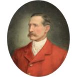 Adolphe de Bathe (active 1890-1941)Portrait of a huntsman, head and shouldersSigned, watercolour,