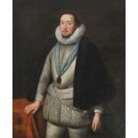 Follower of Daniel Mytens (c.1590-1647) DutchPortrait of Gilbert, Earl of Shrewsbury, three-