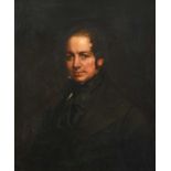 Attributed to William Etty RA (1787-1849)Portrait of a gentleman, head and shoulders wearing a black