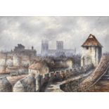 Thomas Dudley (1857-1935)"York from the Walls"Signed, inscribed and dated 1882, watercolour,
