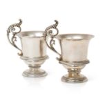 A Pair of Austrian Silver Cups Maker's Mark Indistinct, C? or G?, Probably Vienna, Circa 1850