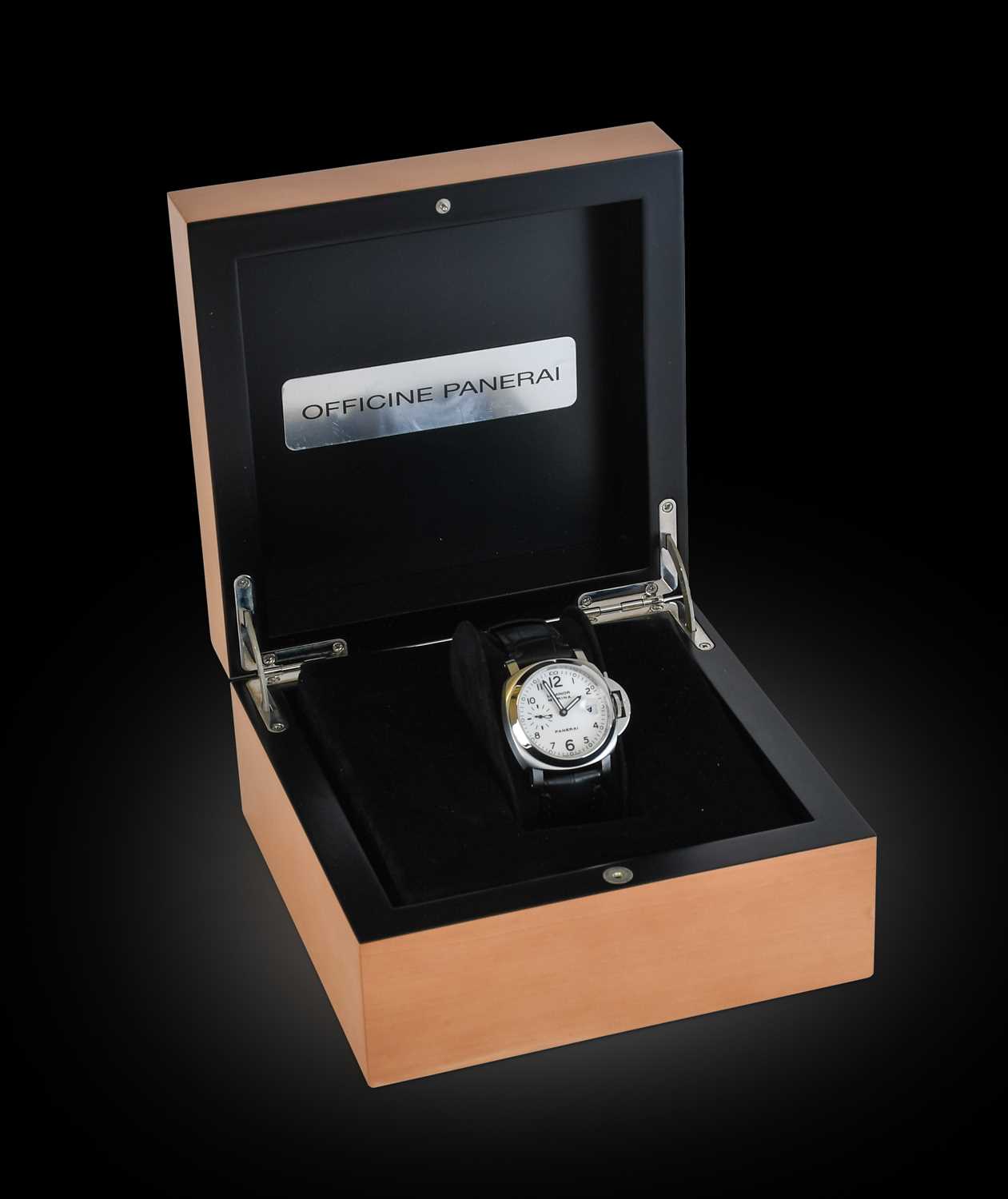 A Stainless Steel Limited Edition Automatic Calendar Wristwatch, signed Officine Panerai, 300m, - Image 2 of 6