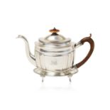 A George III Silver Teapot and A George III Silver Teapot-Stand The Teapot by John Robins, London, 1