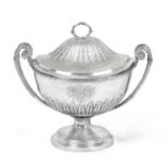 A George III Silver Soup-Tureen and Cover With an Old Sheffield Plate Liner by Paul Storr, London, 1