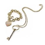 A Bracelet, by Tiffany & Co., length 19cm; and A Key Pendant on Chain, by Tiffany & Co., pendant