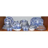 A Large Collection of Spode Blue and White Dinner Wares, in the Italian landscape pattern,