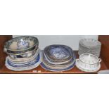 A Noritake Tea, Dinner, and Coffee Service, and a quantity of blue and white meat dishes (one