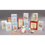 A Collection of Fourteen Beatrix Potter Figures and Royal Doulton Bunnykins Figures (eleven boxed)