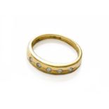 A 9 Carat Gold Diamond Five Stone Ring, finger size N1/2Gross weight 2.2 grams.