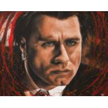 Pete Humphreys (Contemporary)"Pulp Fiction - John Travolta"Signed, acrylic on canvas, 70cm by 90cm