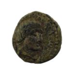 ♦Coele-Syria, Mark Antony and Cleopatra VII (32-31 BC) AE 18 (18mm, 4.17g), Chalcis ad Belum mint,