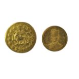 2 x Iran, 19th Century Milled Gold Coins, comprising: Muzaffar al-Din Shah AH1313-1324 (1896-