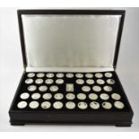 42 x 'The Kings & Queens of the British Isles' Silver Medallic Set, (45mm, circa 44-45g, .925