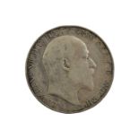 Edward VII, Florin 1905, obv. bare head right, rev. Britannia standing on ships prow holding