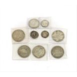 British Silver Coinage, comprising: 2 x George III crowns 18?? LIX and 1819 LX, obv. laureate head