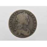 Charles II, Crown 1664, obv. second draped bust right, rev. crowned cruciform shields of arms,