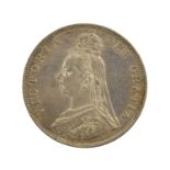 Victoria, Double Florin 1889, obv. Jubilee head left, second I in Victoria inverted 1, rev.