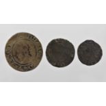 3 x Elizabeth I Hammered, comprising: sixpence 1569, third and fourth issues 1561-77, mm coronet,
