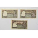 ♦14 x British and Republic of India, 5 Rupees Banknotes comprising: 5 x British Administration: