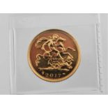 Elizabeth II, '200th Anniversary' Half Sovereign 2017, obv. Clark portrait of the Queen, rev.