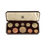 Elizabeth II, 'Coronation' Proof Set 1953, 10 coins from crown to farthing (including English and