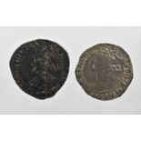 2 x Charles I, Shillings Tower Mint under the King 1625-42, comprising: [1639-40] mm triangle,