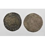 2 x Hammered Shillings, comprising: (1) James I 1605-6 (31mm, 5.55g), second coinage 1604-19, mm
