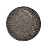 James II, Crown 1687 TERTIO, obv. IACOBVS.II. DEI.GRATIA, second laureate bust left, rev. crowned