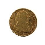 Spanish Colombia, Charles III (1759-1788) Gold Escudo 1784P SF, (.900 gold, 18mm, 3.34g), Popayan