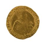 James I, Gold Unite, Second Coinage 1604-1619, (36mm, 9.78g), mm cinquefoil, IACOBVS D G MA BRI