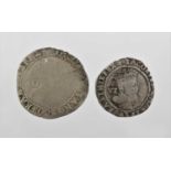 2 x James I, comprising: shilling 1603-4, (30.5mm, 5.40g), First Coinage, mm thistle, obv. crowned