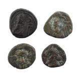 ♦4 x Kings of Elymais, AE Drachms comprising: 2 x Phraates (early-mid 2nd century AD): (1) (15mm,