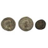 3 x Roman Imperial, including: Gordian III (AD238-244) AR antoninianus (23mm, 4.42g), obv. IMP