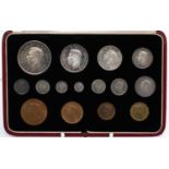 George VI, 'Coronation' Proof Set 1937, 15 coins from crown to farthing including Maundy 4d, 3d,