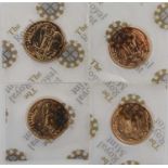 4 x Elizabeth II, 'Paul Day' Sovereigns 2012, obv. Rank-Broadley portrait of the Queen, rev.