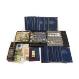 Assorted Collection of British and Foreign Coinage and Banknotes, including: 4 x crowns