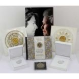 Mixed Commemorative Coins and Medallions, including: 2 x Gibraltar silver sovereign 2019, rev.