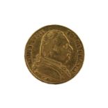 France, First Restoration, Louis XVIII (1814-1815, 1815-1824) Gold 20 Francs 1814A, (.900 gold,