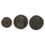 ♦3 x Roman Provincial - Troas, Julia Domna (AD 193-211), Ilium/Ilion mint, comprising: (1) AE 19 (