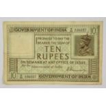 ♦8 x India, British Administration 10 Rupees Banknotes, to include: 3 x 1917-30: (1) Pick 6 signed