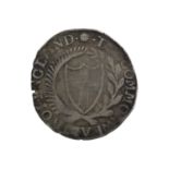 The Commonwealth (1649-60), Silver Shilling 1653 (31mm, 5.51g), mm sun, obv. THE COMMONWEATLH OF