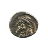 ♦Kings of Elymais, Kamnaskires V (mid-late 1st century BC) AR Hemidrachm (13mm, 1.69g), obv.