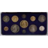 Victoria, 'Golden Jubilee' Specimen Set 1887, 11-coin set comprising £5, double sovereign,