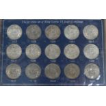 4 x Specimen Set Year Runs, including: English shilling 1937-1951; Scottish shillings 1937-1951; and