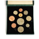 George VI, 'Festival of Britain' Proof Set 1951, 10 coins from crown to farthing (including