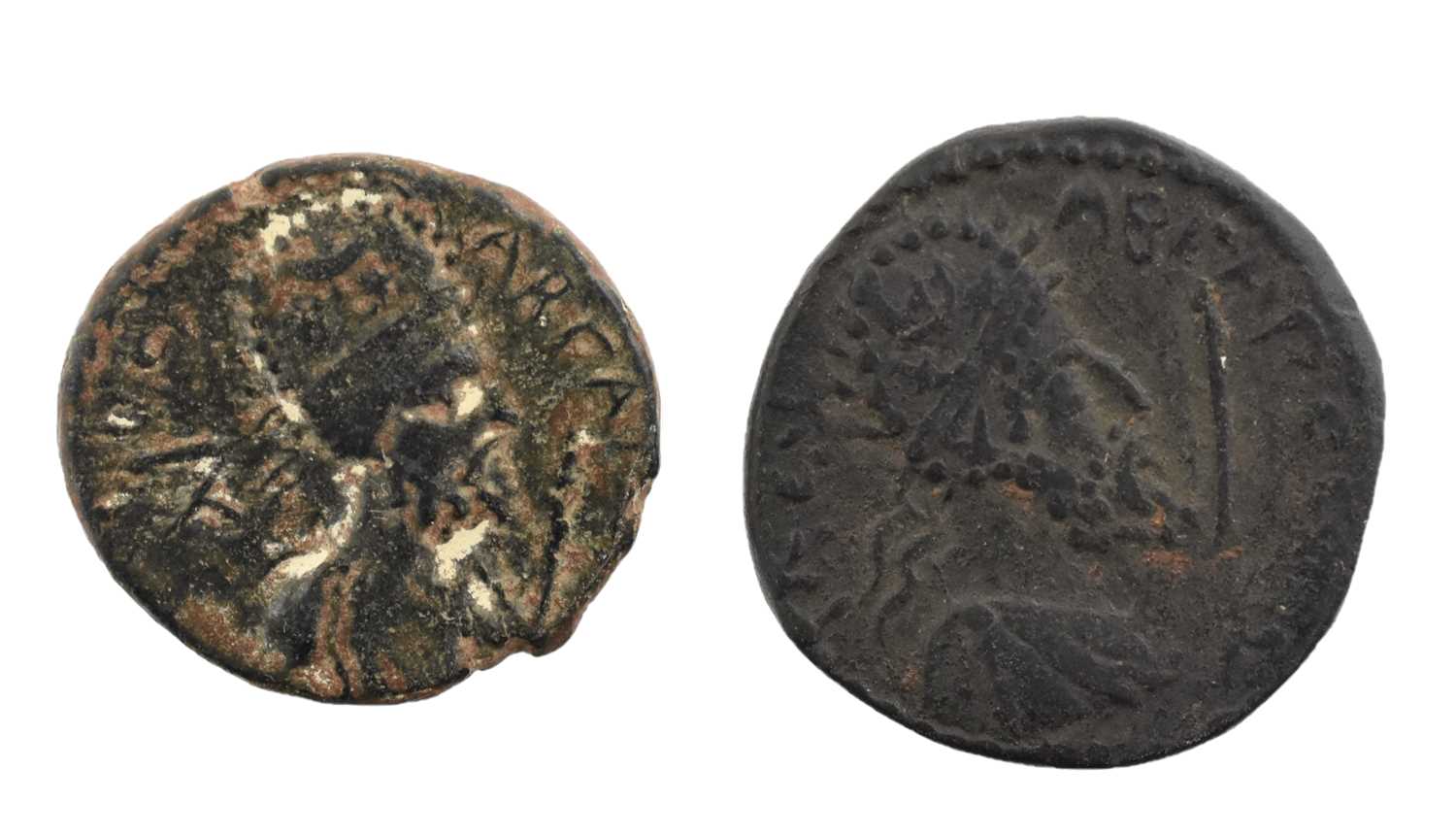 ♦2 x Roman Provincial - Mesopotamia, Septimius Severus (AD 193-211) and Abgar VIII AE, Edessa - Image 2 of 2