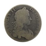 Charles II, Halfcrown 16[64], obv. second draped bust right, rev. crowned cruciform shields,